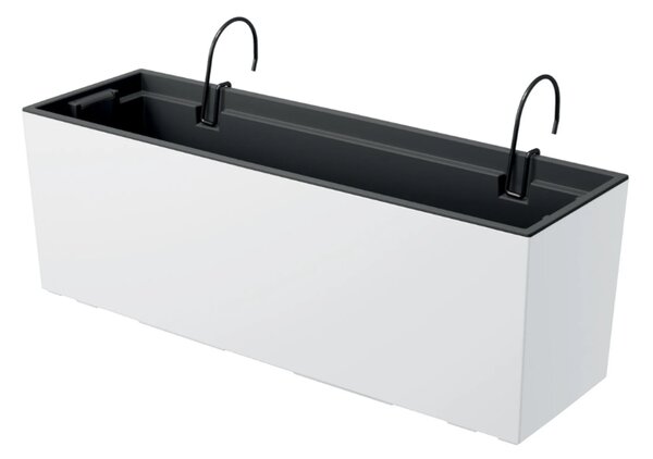 Plastový balkónový kvetináč DUC600W 58 cm - biela