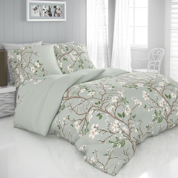 Saténové posteľné obliečky JAR zelená predĺžená dĺžka