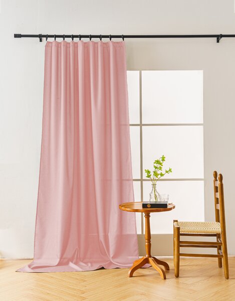 Záves OXFORD LIGHT 140x250 cm, ružový Zavesenie: Riasiaca páska