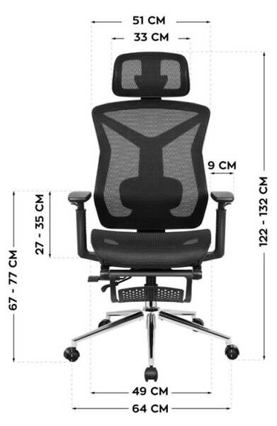 Kancelárska stolička Expert 5.7 Black