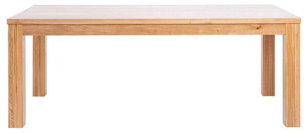 Drevený stôl Korund z lakovaného dubového masívu (vrchná časť 2,2 cm) - 800x800x22mm