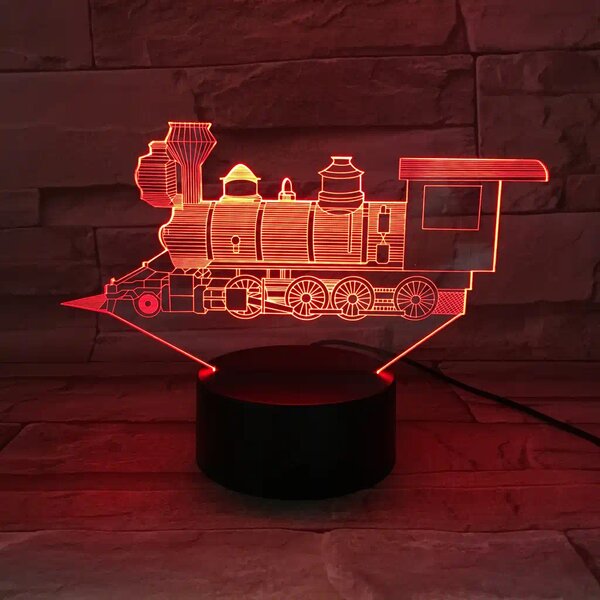 3Dmix 3DL-SMRT001 – 3D LED nočná lampa - Vlak - Lokomotíva (Smart)