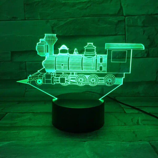 3Dmix 3DL-SMRT001 – 3D LED nočná lampa - Vlak - Lokomotíva (Smart)