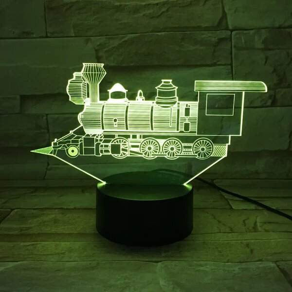 3Dmix 3DL-SMRT001 – 3D LED nočná lampa - Vlak - Lokomotíva (Smart)