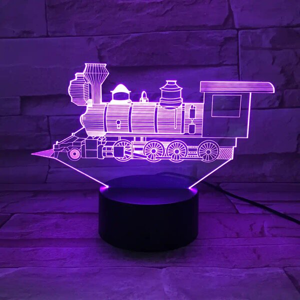 3Dmix 3DL-SMRT001 – 3D LED nočná lampa - Vlak - Lokomotíva (Smart)