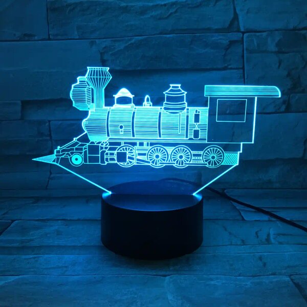 3Dmix 3DL-SMRT001 – 3D LED nočná lampa - Vlak - Lokomotíva (Smart)