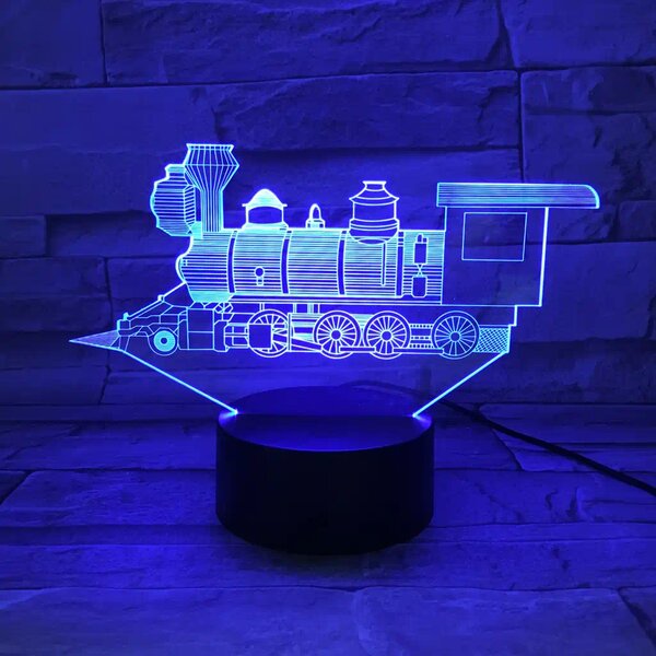 3Dmix 3DL-SMRT001 – 3D LED nočná lampa - Vlak - Lokomotíva (Smart)