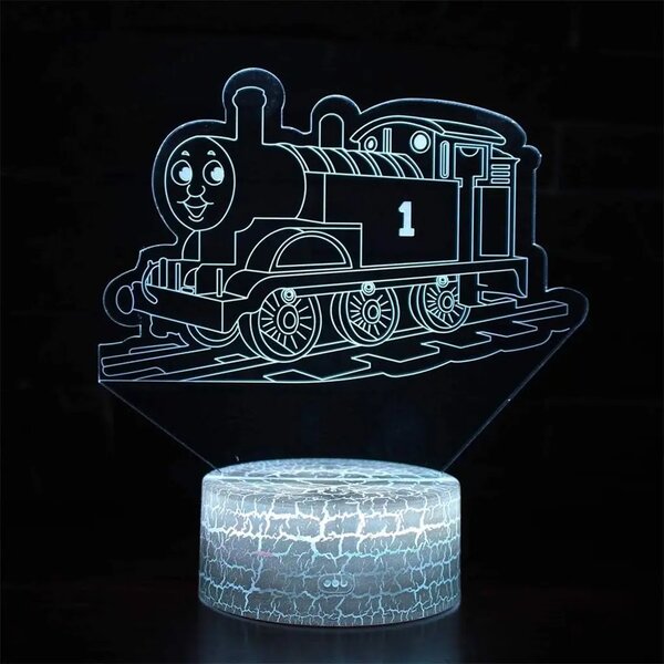 3Dmix 3DL-DRGB003 – 3D LED nočná lampa - Vlak Tomáš (Dual RGB)