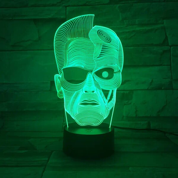 3Dmix 3DL-CRK006 – 3D LED nočná lampa - Terminátor (Crack základňa)