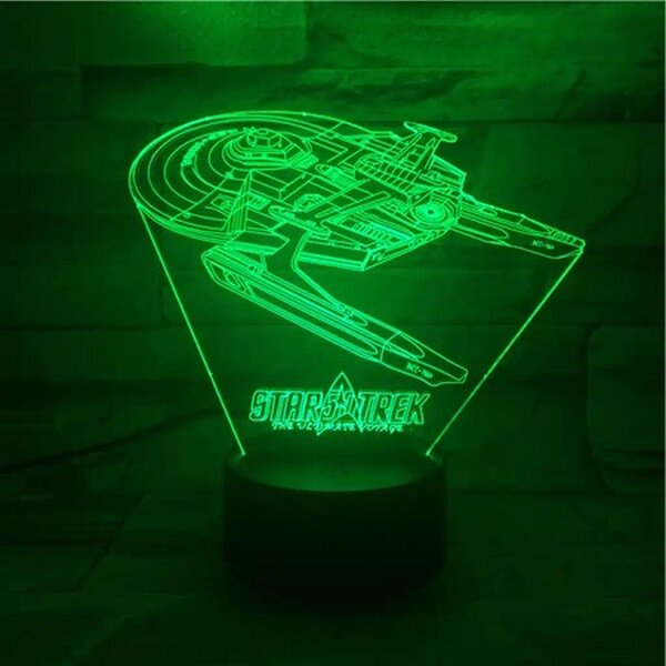 3Dmix 3DL-BTC012 – 3D LED nočná lampa - Star Trek (Bluetooth reproduktor - farba čierna)
