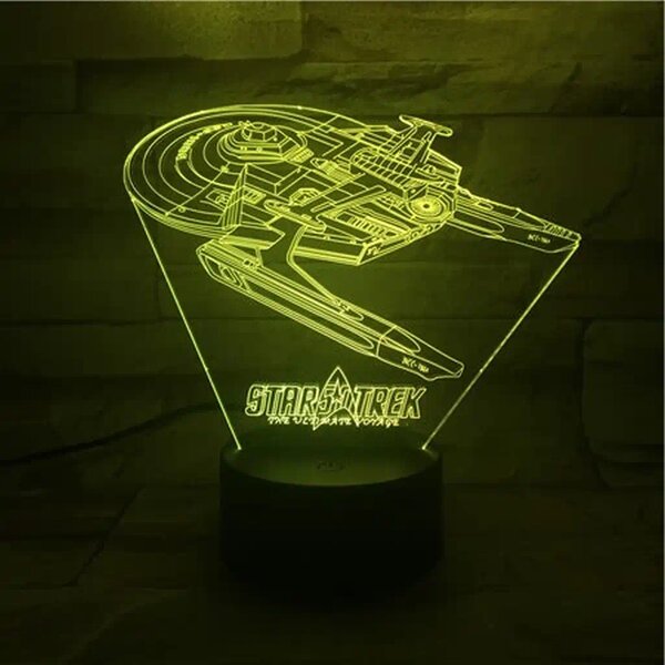 3Dmix 3DL-BTC012 – 3D LED nočná lampa - Star Trek (Bluetooth reproduktor - farba čierna)