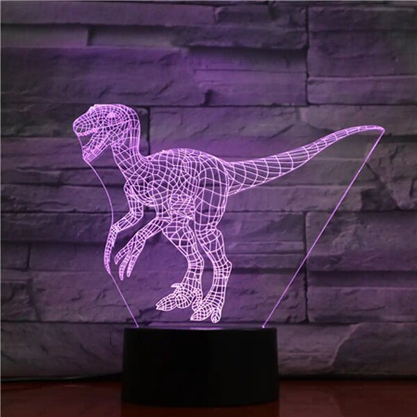 3Dmix 3DL-BTC010 – 3D LED nočná lampa - T-rex (Bluetooth reproduktor - farba čierna)