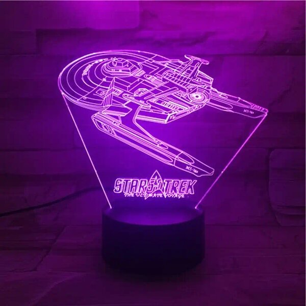 3Dmix 3DL-BTC012 – 3D LED nočná lampa - Star Trek (Bluetooth reproduktor - farba čierna)