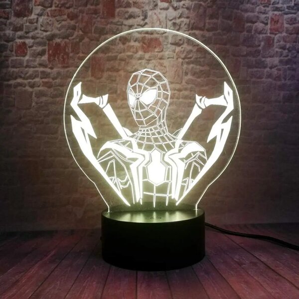 3Dmix 3DL-BSC015 – 3D LED nočná lampa - Spider-Man (Spiderman)