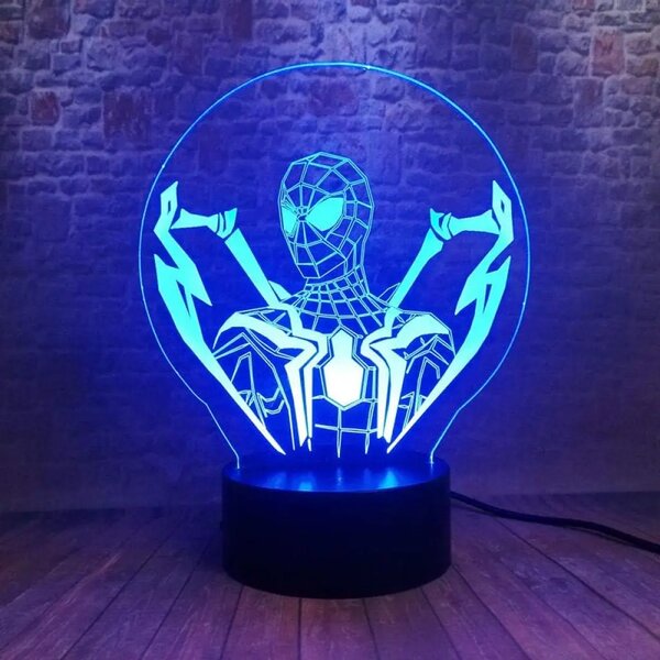 3Dmix 3DL-BSC015 – 3D LED nočná lampa - Spider-Man (Spiderman)