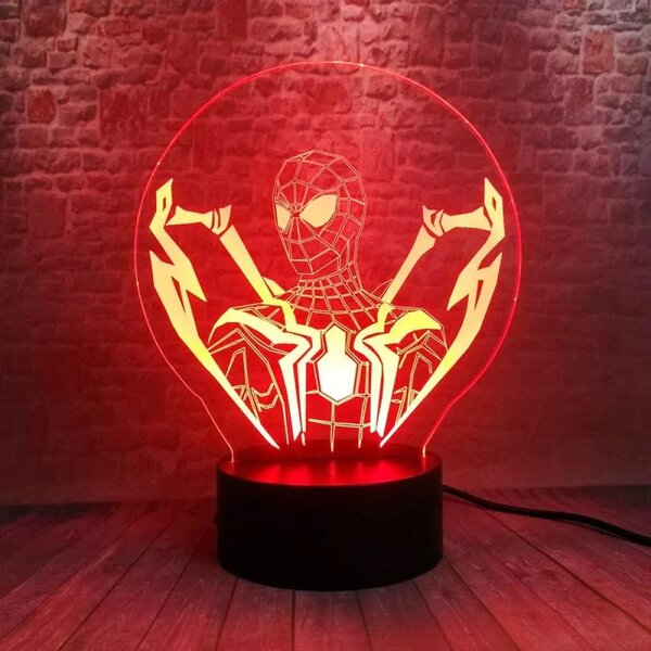 3Dmix 3DL-BSC015 – 3D LED nočná lampa - Spider-Man (Spiderman)