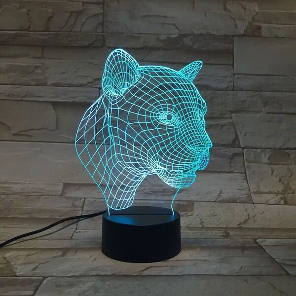 3Dmix 3DL-SMRT018 – 3D LED nočná lampa - Puma (Smart)