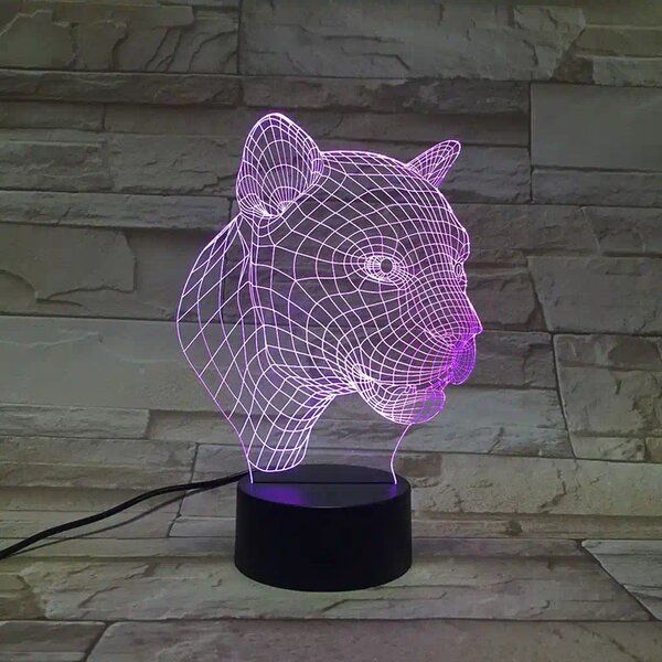 3Dmix 3DL-SMRT018 – 3D LED nočná lampa - Puma (Smart)