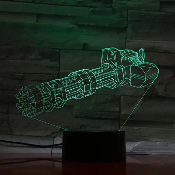 3Dmix 3DL-BSC026 – 3D LED nočná lampa - Minigun