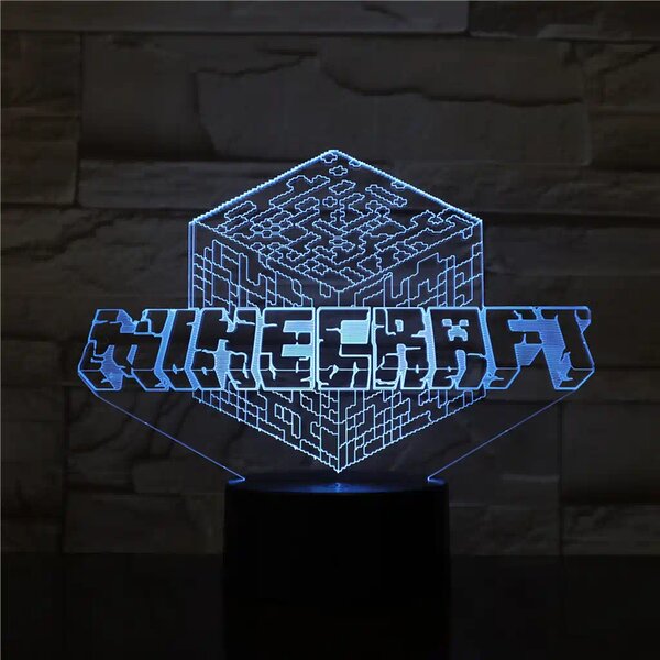 3Dmix 3DL-DFS027 – 3D LED nočná lampa - Minecraft (Aroma)