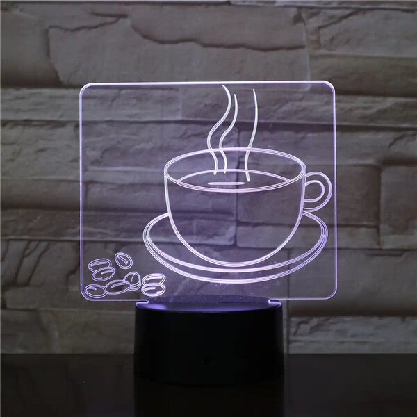 3Dmix 3DL-BSC033 – 3D LED nočná lampa - Káva