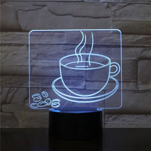 3Dmix 3DL-BSC033 – 3D LED nočná lampa - Káva