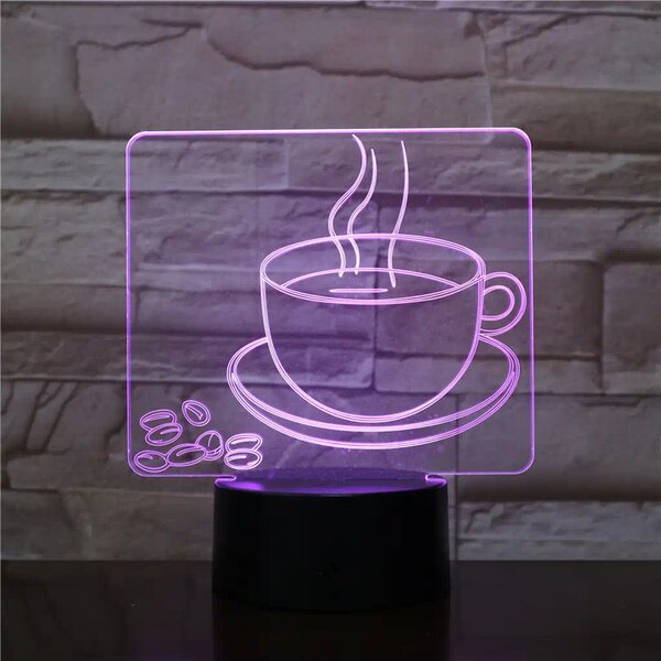 3Dmix 3DL-BSC033 – 3D LED nočná lampa - Káva