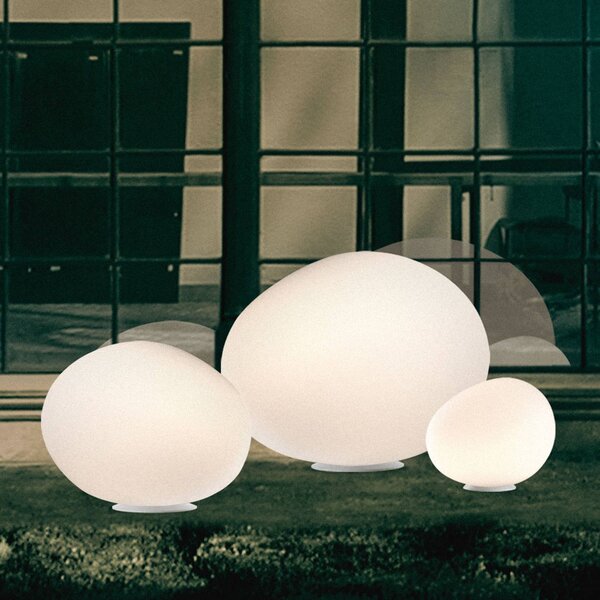 Foscarini Gregg outdoor grande Vonkajšie dekoratívne svietidlo, Biela / opálová, Plast, Dizajn, Guľa