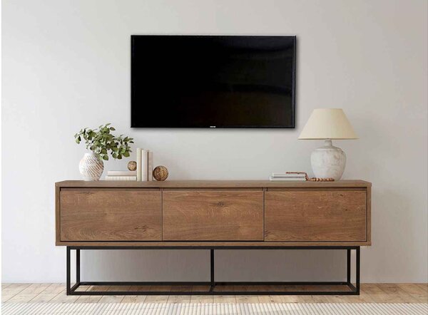 Dizajnový TV stolík Balwina 140 cm vzor orech