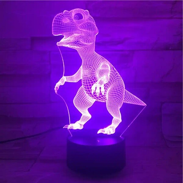 3Dmix 3DL-CRK046 – 3D LED nočná lampa - Dinosaurus (mláďa) (Crack základňa)