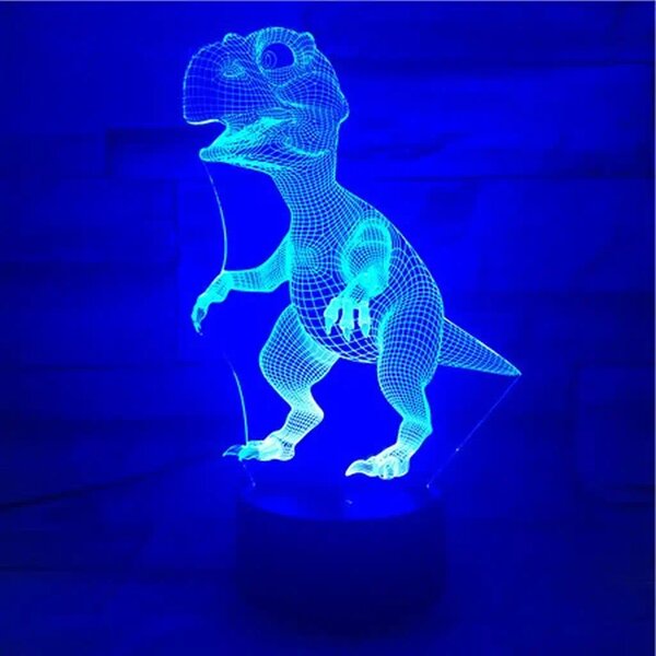 3Dmix 3DL-CRK046 – 3D LED nočná lampa - Dinosaurus (mláďa) (Crack základňa)