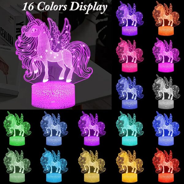 3Dmix 3DL-BTC050 – 3D LED nočná lampa - Jednorožec (Bluetooth reproduktor - farba čierna)