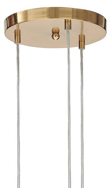 Závesná lampa priehľadná sklenené tienidlá mosadz železo 3 svetlá moderný dizajn doplnky obývacia izba