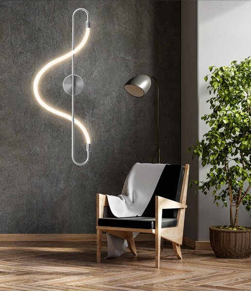 Toolight Toolight, LED nástenné svietidlo 25W APP859-W Long Chrom, chrómová, OSW-03994