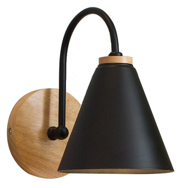 Toolight, nástenná lampa FOREST 1xE27 APP932-1W, čierna-hnedá, OSW-03856
