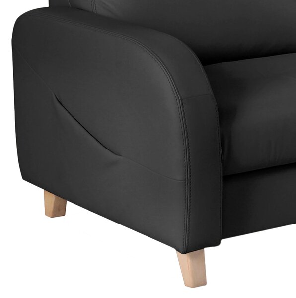 ROHOVÁ SEDAČKA, textil, koža, čierna Livetastic - Sedačky, Online Only
