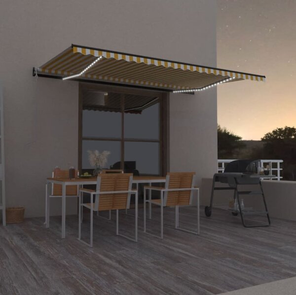 Maison Exclusive – Elektrická markíza s LED osvetlením a senzorom, 5 x 3,5 m