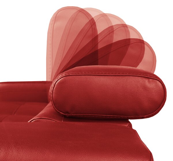 ROHOVÁ SEDAČKA, textil, koža, červená Livetastic - Sedačky, Online Only