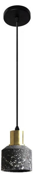Toolight Toolight, betónová stropná lampa Lastri Black 1xE27 APP930-1CP, čierna-zlatá, OSW-07007