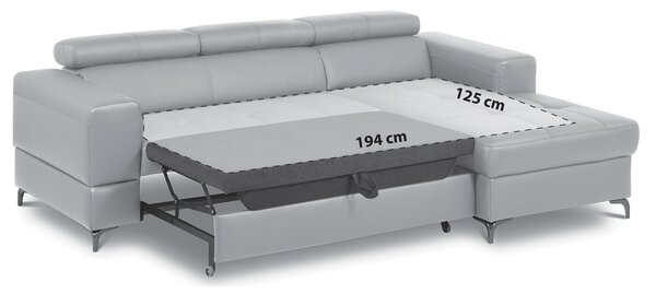 ROHOVÁ SEDAČKA, textil, koža, antracitová Livetastic - Sedačky, Online Only