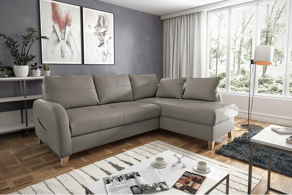 ROHOVÁ SEDAČKA, textil, koža, bahenná hnedá Livetastic - Sedačky, Online Only