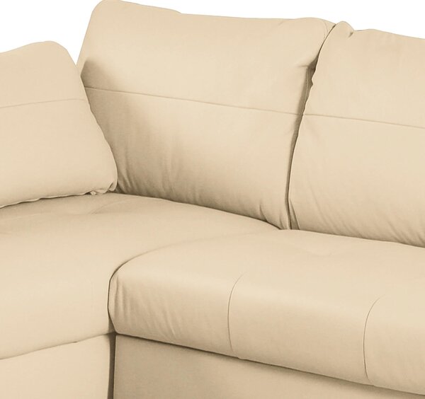 ROHOVÁ SEDAČKA, textil, koža, béžová Livetastic - Sedačky, Online Only