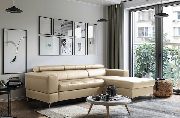 ROHOVÁ SEDAČKA, textil, koža, svetlosivá Livetastic - Sedačky, Online Only