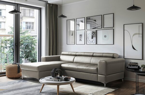 ROHOVÁ SEDAČKA, textil, koža, bahenná hnedá Livetastic - Sedačky, Online Only