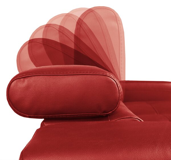 ROHOVÁ SEDAČKA, koža, textil, červená Livetastic - Sedačky, Online Only