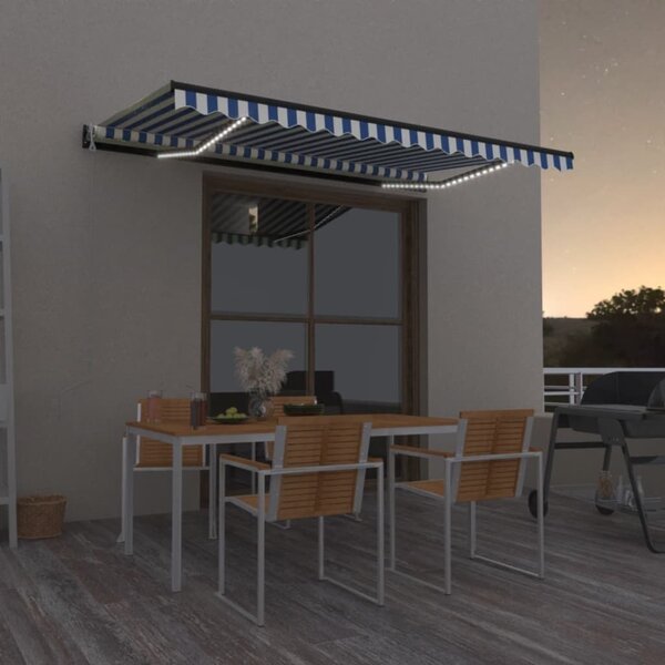 Maison Exclusive – Elektrická markíza s LED osvetlením a senzorom, rozmer 4,5 x 3,5 m