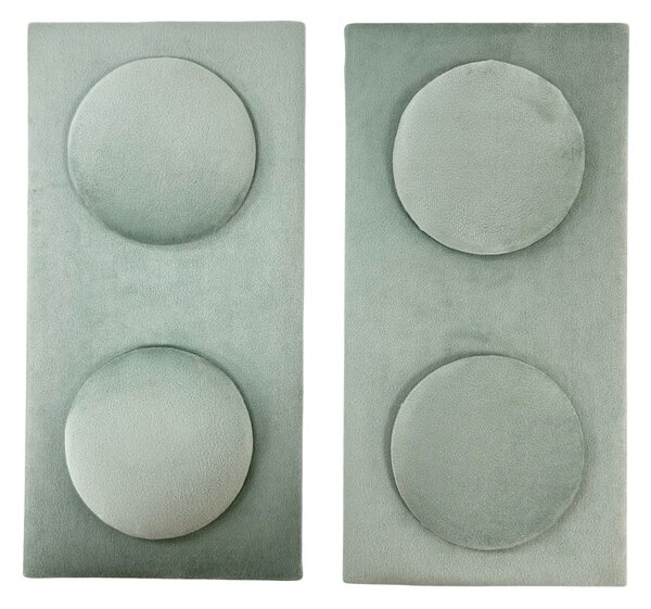 Sinsay - Čalúnené nástenné panely v tvare bloku 2 pack - bledozelená