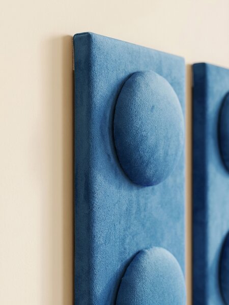 Sinsay - Čalúnené nástenné panely v tvare bloku 2 pack - modrá