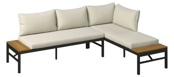 TERASOVÁ SEDACIA SÚPRAVA drevo, kov, textil Ambia Garden - Série záhradného nábytku