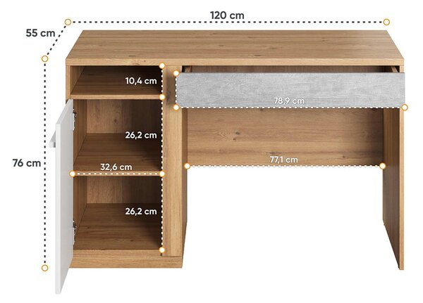 Písací stôl PLANO PN-06